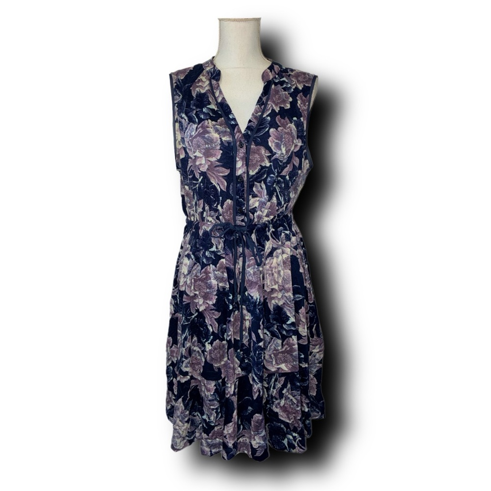 Simply Vera Purple Floral Sleeveless Knit Dress
